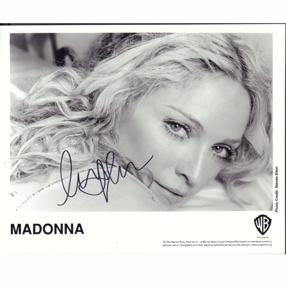 Madonna Signed WB Records Promo Publicity Photo
